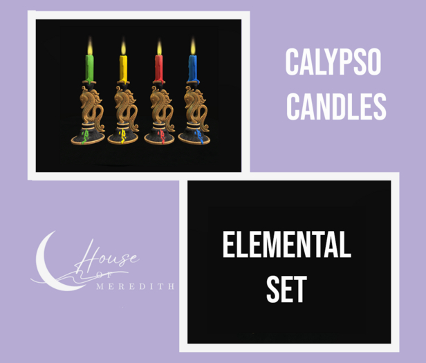 Second Life Marketplace House of Meredith Calypso Elemental Candles